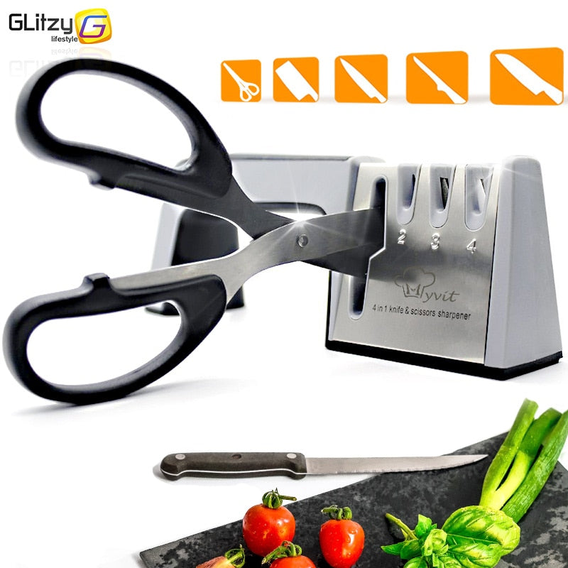 Knife Sharpener Professional Sharpening Stone Whetstone Grindstone 4 Stages  Kitchen Knives Scissor Grinder Stone Householder