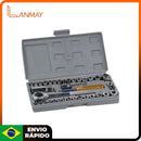 Caixa Maleta Ferramentas Catraca Soquetes Com 40 Peças