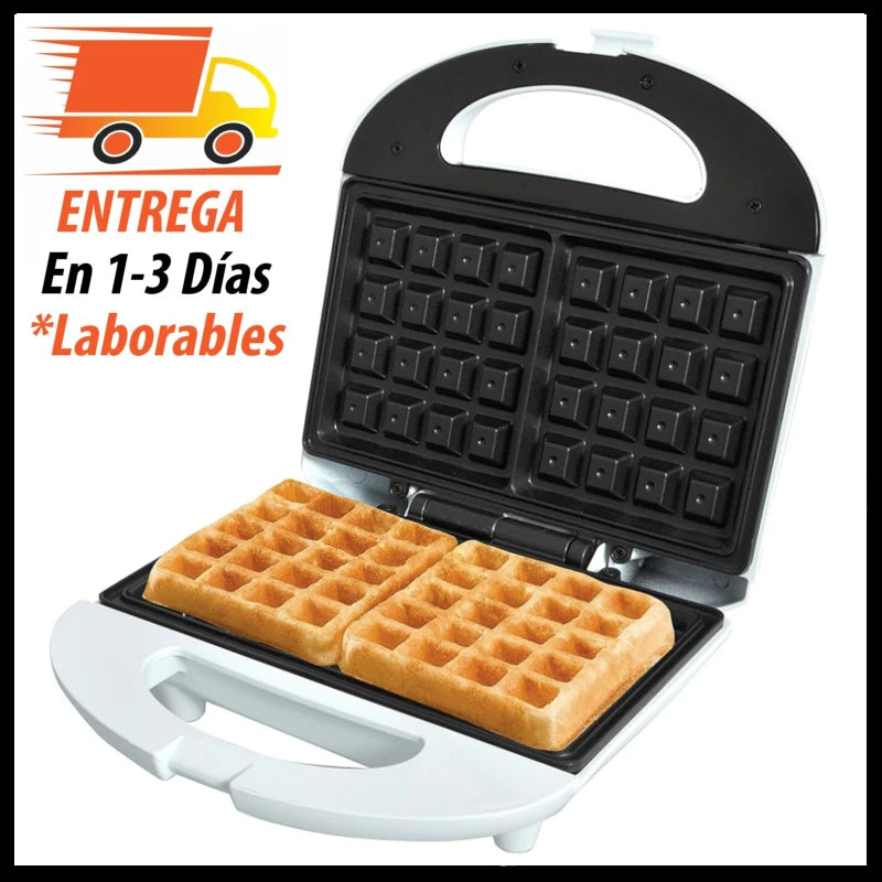 750W double waffle maker with LED indicator