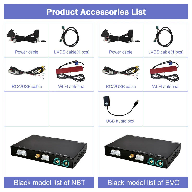 Road Top Wireless CarPlay for BMW i3 I01 NBT,EVO System 2013-2020, with Android Auto Mirror Link AirPlay Car Player Camera View