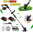 850W/650W Electric Cordless Grass Trimmer 18000PRM Handheld fuel Cup Adjustable Weeder Garden Tool With 2PCS 21V Battery