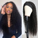 Kinky Curly Headband Wigs 100% Brazilian Human Hair Wigs Long Curly Hair For Women Full Machine Made Human Hair Wig 180% Density