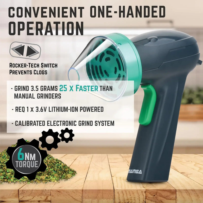 Mamba Monster 3.5g USB Powered Green Portable Electric Spice Mill  Herb Grinder.