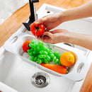 Retractable Sink Drainer with Handles and Adjustable Basket for Fruit and Vegetable Dishes Versatile Organization for Kitchen and Home