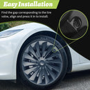 4PCS Wheel Cover Design For Tesla Model 3 Highland 2023-2025 18 Inch Right＆Left Hubcaps Storm Style Wheel Cover Accessories