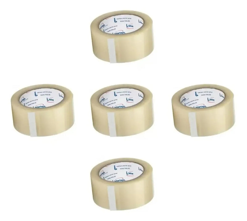 Kit 5 Fitas Adesiva Transparente 45X50 - 5 Rolos