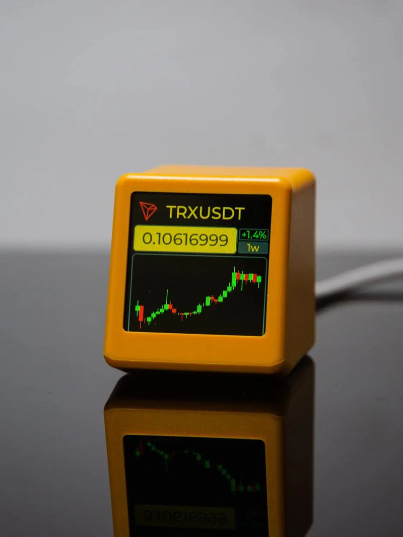 BitCoin Stock Price Display Tracker Ticker Cryptocurrency in Real Time On Desktop Gadget BTC ETH DOGE Weather Clock