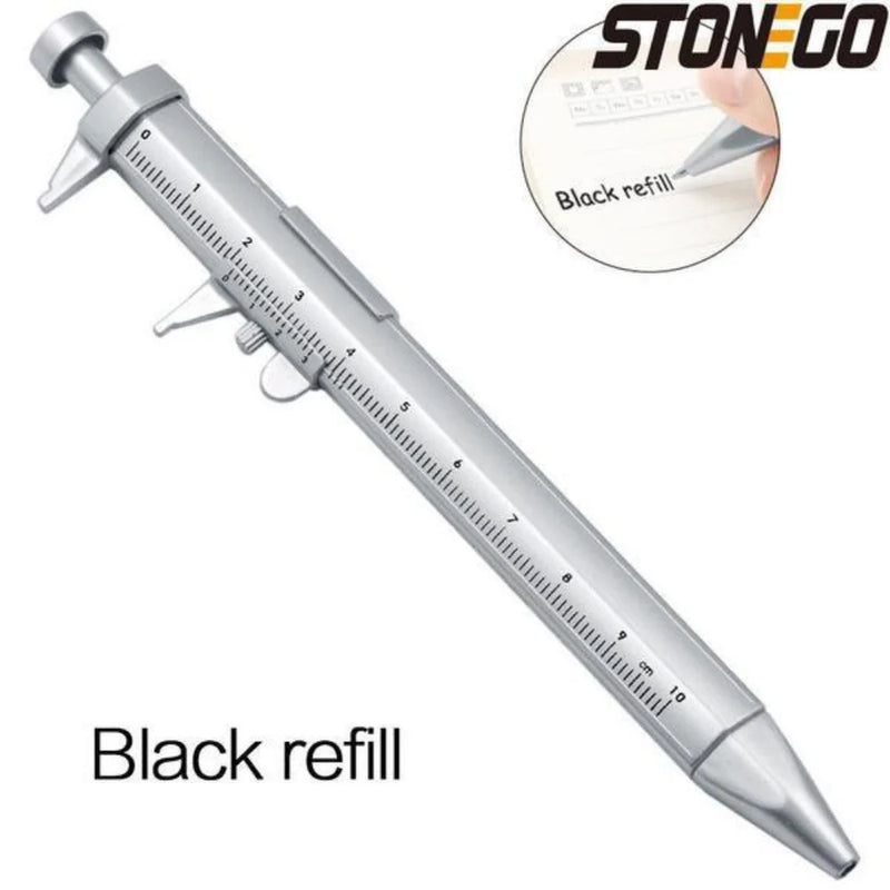 STONEGO Multifunction Ballpoint Pen Creative Vernier Caliper Roller Ball Pen Measuring Tool Student Supplies