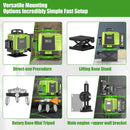 16 Lines 4D Laser Level 12 Lines 3D level 360 ° selflifting Horizontal and Vertical Cross Super power Green Laser Beams