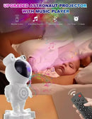 Robô Projetor Luminária Astronauta Caixa de Som Bluetooth Controle Galáxia Estrelas Lua Quarto Infantil Crianças Recarregavel