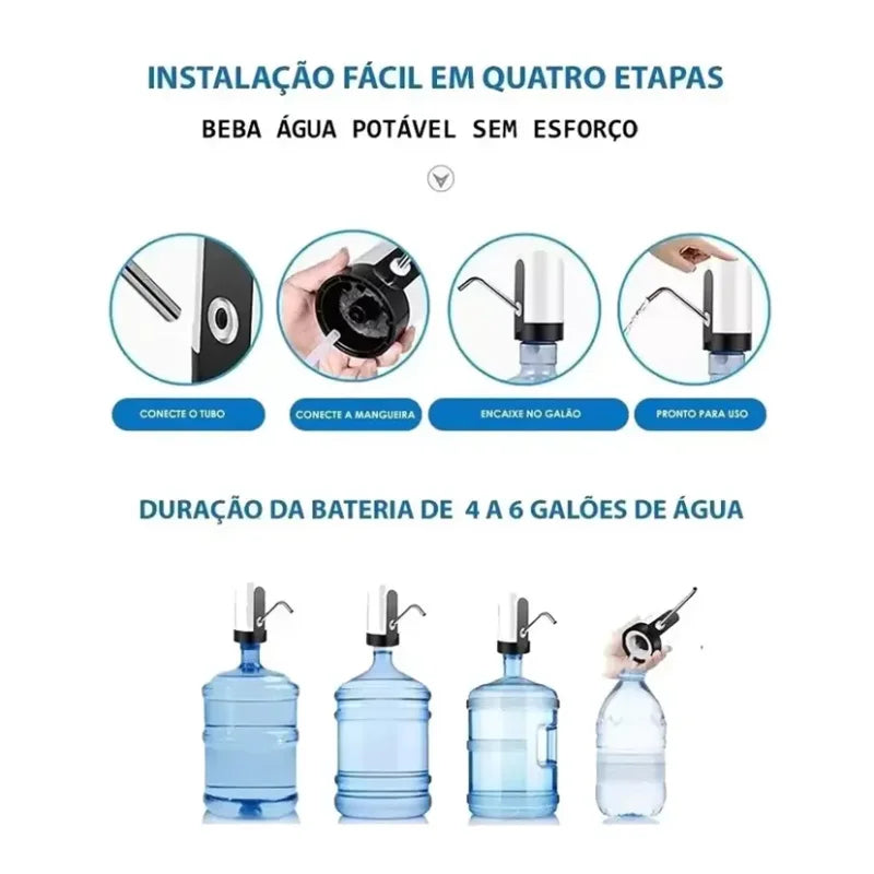 Electric Drinking Pump Filter For Water Gallon Serves 10 or 20 Liters Gallon-IMMEDIATE SHIP FOR ALL BRAZIL