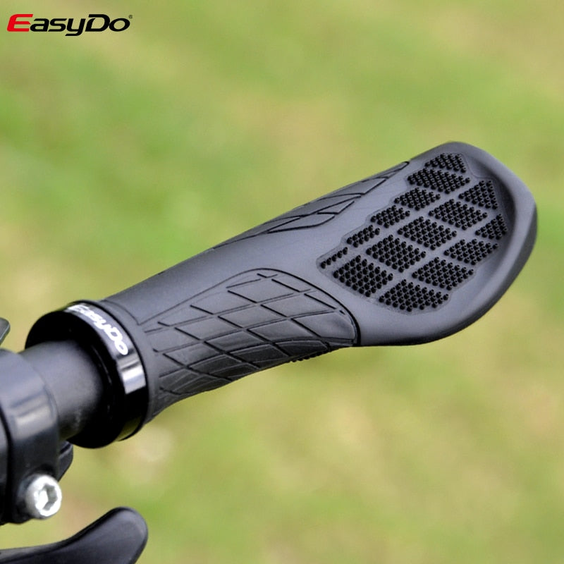 EasyDo Bicycle Handlebar Grip Anti Slip TPR Rubber Ergonomic MTB Grip MTB Road Bike Shock Absorption End Lock Accessories