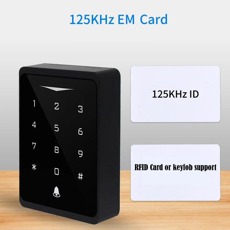 2.4G Wifi Tuya & Smartlife App Backlit Access Control Keypad IP66 Waterproof Standalone RFID 125kHZ EM Card Reader Wiegand 26Bit