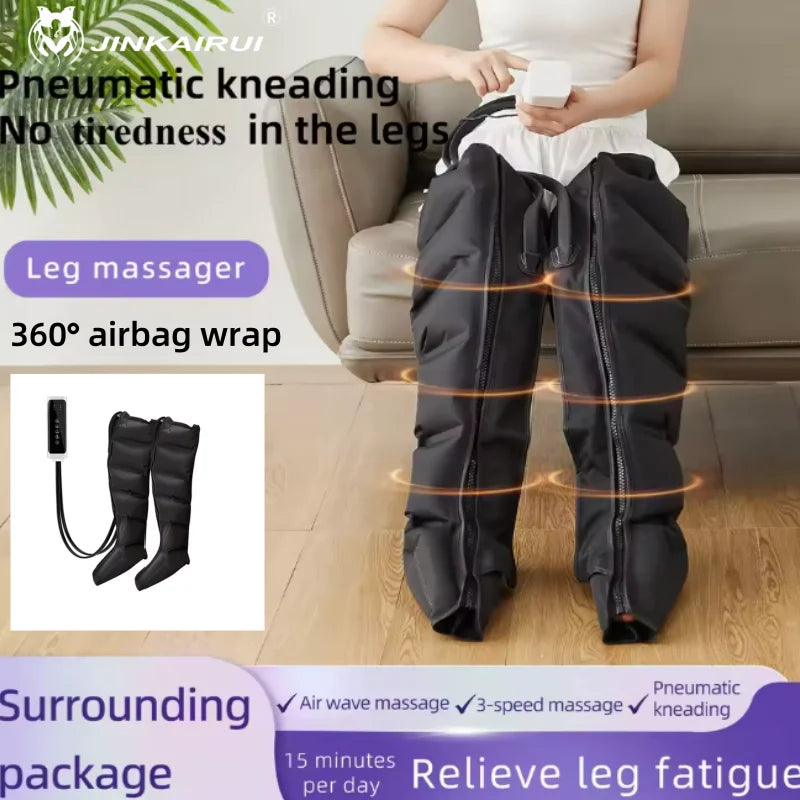 jinKairui Air Pressure Leg Massager Foot Massage Kneading Squeeze Calf Deep Relaxation with Remote Control