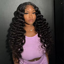 230% Loose Deep Wave Wig 13X6 Lace Frontal Human Hair Wigs Deep Curly 13x4 Transparent Lace Frontal Wigs For Women