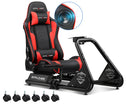 GTPLAYER Racing Simulator Cockpit with Seat, Sim Racing Cockpit Multi-function Adjustable Gaming Wheel Stand for G25 G27 G29