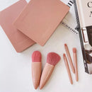 DAFUSHOP Mini Makeup Mirror With 5 Pcs Makeup Brushes