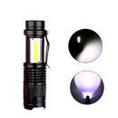 Mini Lanterna Cordinha Tática, USB, luz forte, portatil, Led E Zoom Recarregável