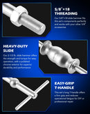 OMT 8pc Rear Axle Seal Bearing Puller Set Slide Hammer Kit w Yoke Hook Adapters  Bearing Removal Tool Set