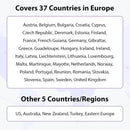 EIOTCLUB Prepaid Europe SIM Card - 2GB 30DAY, Coverage in 40+Countries including The US, Europe, Australia, New Zealand, Turkey