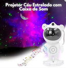 Robô Projetor Luminária Astronauta Caixa de Som Bluetooth Controle Galáxia Estrelas Lua Quarto Infantil Crianças Recarregavel