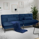COMHOMA Fabric Sofa Bed 3 Seater Upgraded Frame 5-Gear Back Angle Adjustable Futon Sofa for Living Room