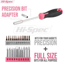 Hi-Spec Drill Set 58pc Pink Tool Set 8V USB Electric Drill Driver & Household Tool Kit.