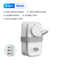 ORICO EU Plug Travel Power Strip with 3AC 3USB Port 1.1M Extension Cable 5-In-1 Charging Smart Socket for Home/Travel Save Space