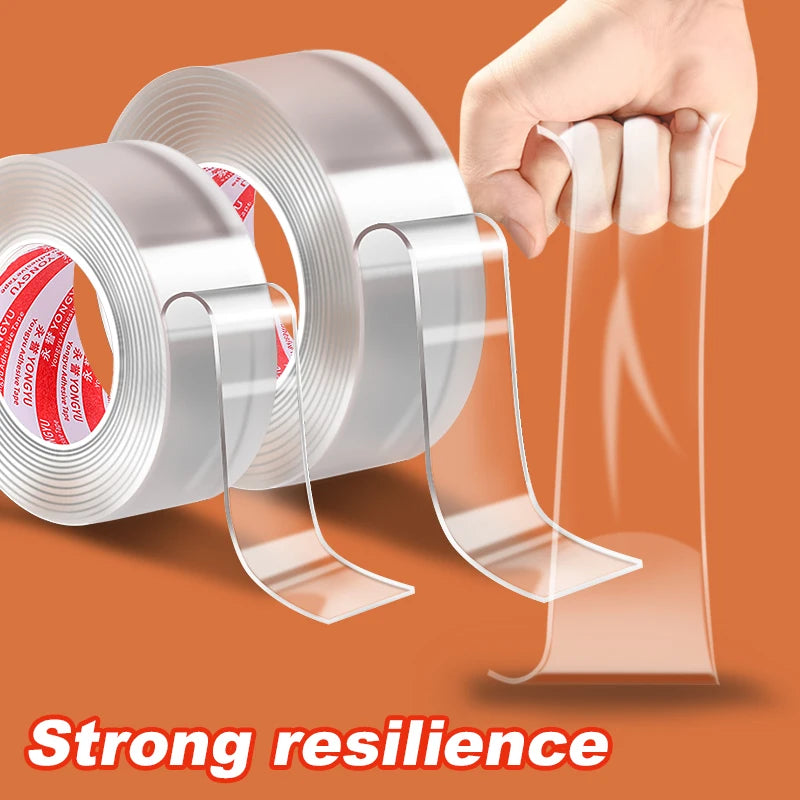 Single Sided Nano Tape Strong Viscosity Removable Washable Reusable Waterproof No Trace Acrylic Transparent Self Adhesive Tape