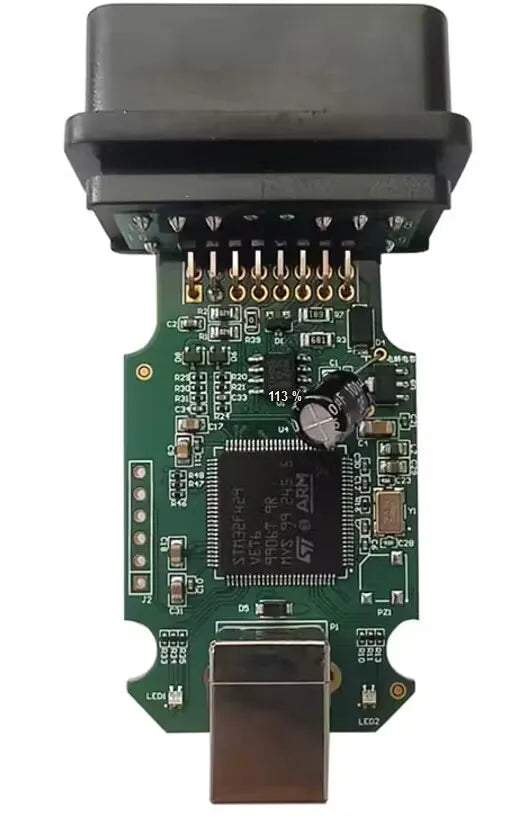 V25.3 Original For VAG HEX V2 USB Interface For VW AUDI Skoda Seat Real V2 Support CAN+UDS protocols ST32F429 Chip Unlimited VIN