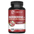 Berberine + Ceylon Cinnamon - Promotes Metabolism, Helps Cardiovascular and Gastrointestinal Health, Antioxidant - 120 Capsules
