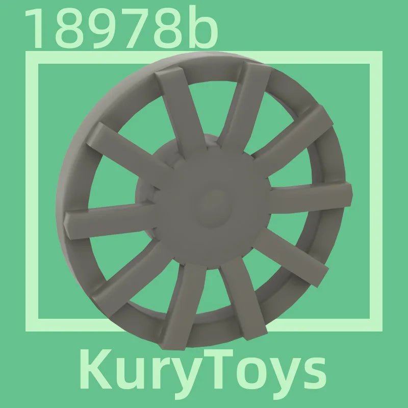 Kury Toys DIY MOC For 18978b 10pcs Building block parts For Wheel Cover 10 Spoke - for Wheel 18976