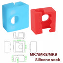 For E3D V6/V5 MK7 MK8 MK9/Volnaco /BP6 Heat Block Socks Silicone Sleeve Heater Block Hotend Protector Cover For 3D Printer Parts