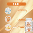 NAD + Boosting - with Trans-resveratrol, Quercetin - Enhance Cell Vitality and Help Cell Repair, Anti-aging - 120 Capsules