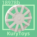 Kury Toys DIY MOC For 18978b 10pcs Building block parts For Wheel Cover 10 Spoke - for Wheel 18976