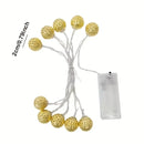 1PC 1.5M/3M/6M Moroccan Ball String Light Battery Box Christmas Decoration Fairy Lights Christmas Tree Hanging Lamp