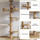 Cat climbing frame Pillars of Babel Floor to Ceiling Cat Tree Tower Multi-Level Condo Post Pad for Cat playing climbing
