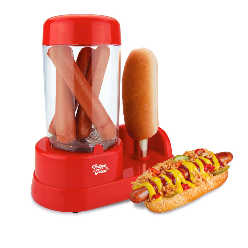 JOCCA brand funny red hot dog MINI hot dog machine for birthday party family gathering with capacity for 6 sausage and loaf heating 350W power