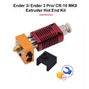 MK8 Assembled Extruder Hot End Kit Full Metal CR10 Hotend Extruder 1.75mm Aluminum Heating Block For Ender 3 Ender 5 CR10 CR10S