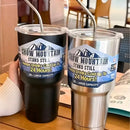 Magic Mountain 990ml Stainless Steel Double Layer Thermal Cup With Straw