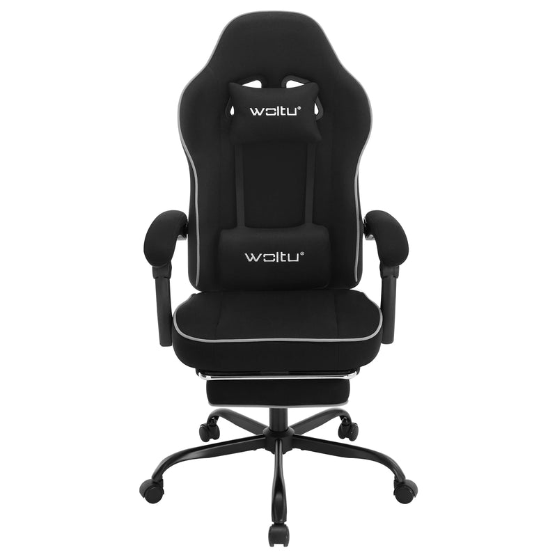 WOLTU Swivel Gamer Chair Gaming Chair Ergonomic Office Computer Chair with Lumbar Cushion Pillow Footrest