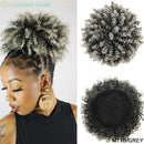 Aplique Coque Cacheado Afro Puff Rabo de Cavalo do Cordão Para Cabelo Encaracolado Rosquinha Chignon Uso Diário 20cm 65g