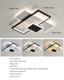 LED Ceiling Light, 40W Modern Square Dimmable Ceiling Lamp with Remote Control for Living Room Dining Room Bedroom
