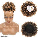 Aplique Coque Cacheado Afro Puff Rabo de Cavalo do Cordão Para Cabelo Encaracolado Rosquinha Chignon Uso Diário 20cm 65g
