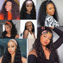Kinky Curly Headband Wigs 100% Brazilian Human Hair Wigs Long Curly Hair For Women Full Machine Made Human Hair Wig 180% Density