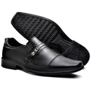 Sapato Social Masculino Detalhe Metal Bico Quadrado Conforto