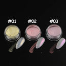 White Chrome Nail Fairy Powder Iridescent Glitter Aurora Mirror Pigment Holographic Nail Art Dust Manicure Nail Accesories NFX01