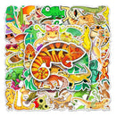 10/30/50PCS Funny Gecko Lizard Stickers Reptile Decoration PVC Decals Suitcase Fridge Phone Wall DIY Graffiti Kids Toy Gift