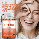 Lutein - Eye Health Supplement, Contains Lutein and Zeaxanthin, Supports Vision Health, Relieve Eye Fatigue - 120 Capsules