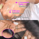 MELODIE 32 Inch Highlight 13x6 HD Lace Frontal Wig Straight Human Hair Wigs 4/27 Ombre Colored Brazilian 200 Density For Women